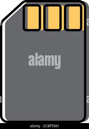 Isolated memory stick icon Stock Vector
