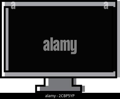 Isolated computer screen icon Stock Vector