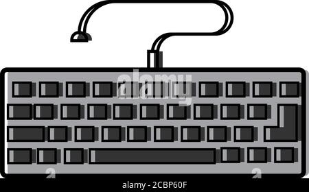 Isolated computer keyboard icon Stock Vector