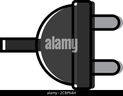 Isolated electric plug icon Stock Vector