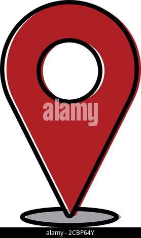 Isolated map pin icon Stock Vector