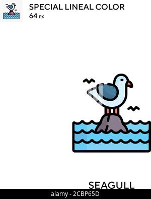 Seagull Special lineal color vector icon. Seagull icons for your business project Stock Vector