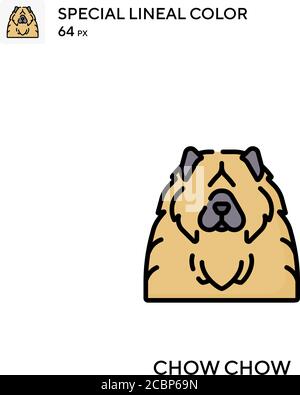 Chow chow Special lineal color vector icon. Chow chow icons for your business project Stock Vector