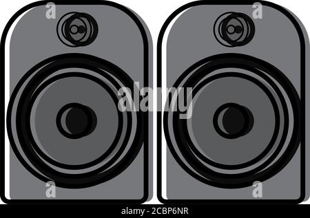 Isolated sound speakers icon Stock Vector