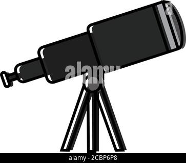 Isolated telescope icon Stock Vector