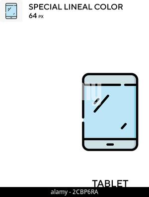Tablet Special lineal color vector icon. Tablet icons for your business project Stock Vector
