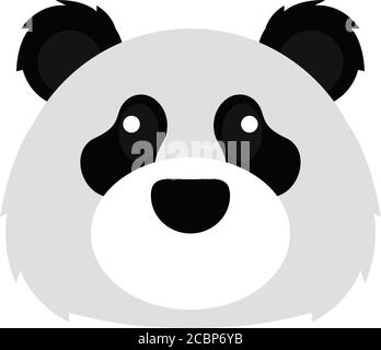 Panda bear head cartoon Stock Vector