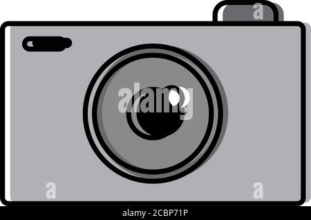 Photographic camera icon Stock Vector