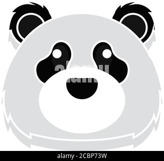 Panda bear head cartoon Stock Vector