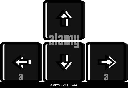 Isolated navigation keys icon Stock Vector