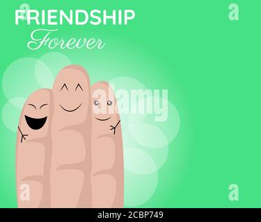 Illustration vector design of international day of friendship Stock Vector