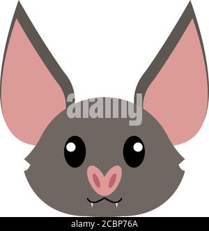 Bat head cartoon Stock Vector