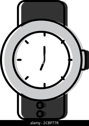 Isolated wristwatch icon Stock Vector