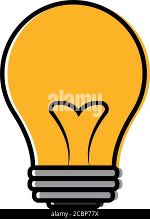 Isolated lightbulb icon Stock Vector