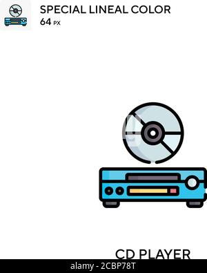 Cd player Special lineal color vector icon. Cd player icons for your business project Stock Vector