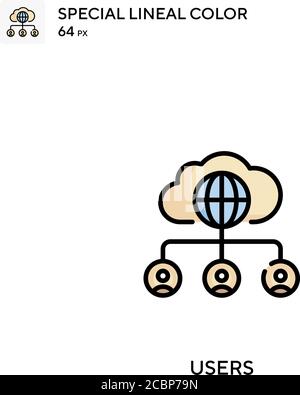 Users Special lineal color vector icon. Users icons for your business project Stock Vector