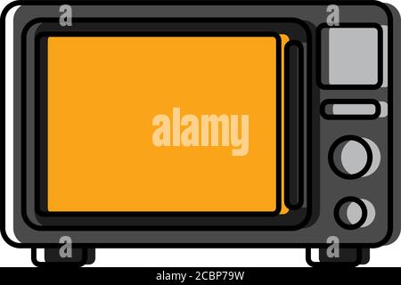 Isolated microwave oven icon Stock Vector