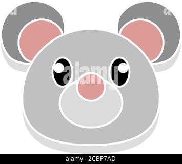 Mouse head cartoon Stock Vector