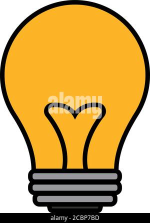 Isolated lightbulb icon Stock Vector