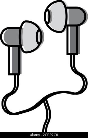 Isolated headphones icon Stock Vector