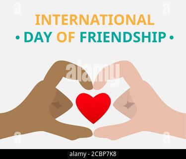 Illustration vector design of international day of friendship Stock Vector