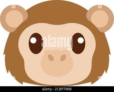 Monkey head cartoon Stock Vector