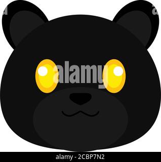 Panther head cartoon Stock Vector