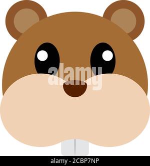 Chipmunk head cartoon Stock Vector