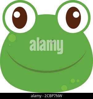 Frog head cartoon Stock Vector