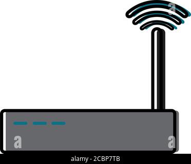Isolated WiFi router icon Stock Vector