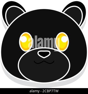 Panther head cartoon Stock Vector