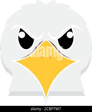 Eagle head cartoon Stock Vector