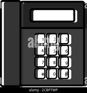 Isolated telephone icon Stock Vector