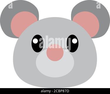 Mouse head cartoon Stock Vector
