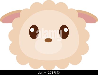 Sheep head cartoon Stock Vector