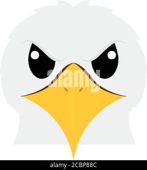 Eagle head cartoon Stock Vector