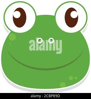 Frog head cartoon Stock Vector