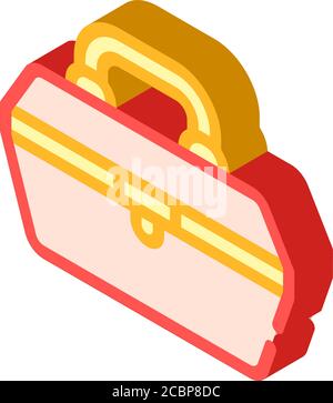 repair tool case isometric icon vector illustration Stock Vector