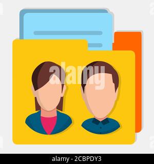 employee folder database isolated symbol vector illustration Stock Vector