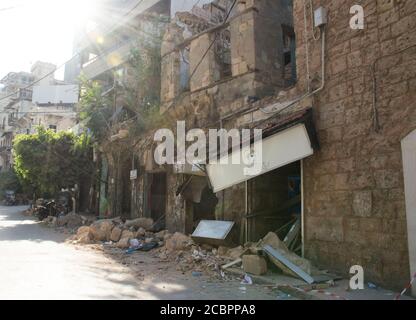 Beirut, Lebanon,6th of August, 2020. Aftermath of Beirut explosion, and ...