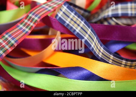 Different colorful ribbons Stock Photo