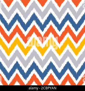 Blue yellow vector fabric ikat diamond textured bottom horizontal ...
