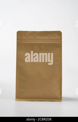 blank standing pouch mockup over white background Stock Photo