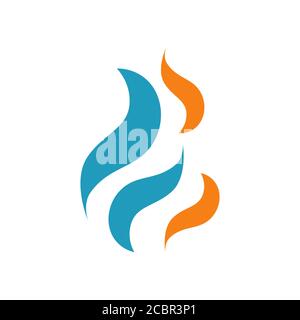 hot fire flames logo vector icons illustrations in white background Stock Vector