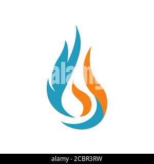 hot fire flames logo vector icons illustrations in white background Stock Vector