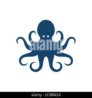 myth animal kraken octopus logo design vector illustrations Stock Vector