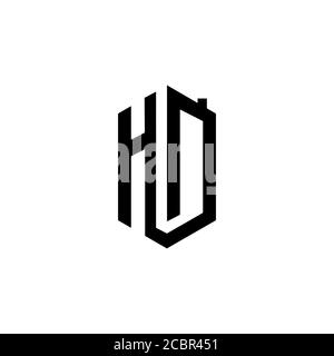 HD logo H D initial Letter design vector graphic concept illustrations Stock Vector