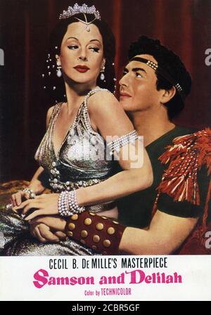 HEDY LAMARR and VICTOR MATURE in SAMSON AND DELILAH 1949 director CECIL B. DeMILLE Paramount Pictures Stock Photo