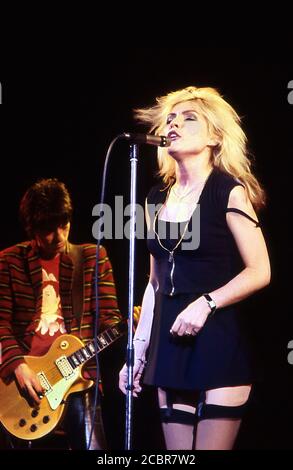Blondie live gig at the Palladium New York USA 1978 Stock