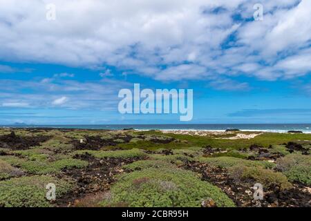 Rocky beach at Caleton Blanco in Lanzarote, Canary Islands, Spain Stock Photo